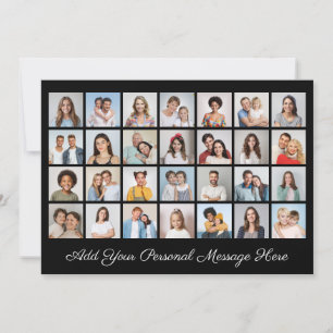 28 Foto Collage Fügen Sie Ihren Gruß bearbeitbare Einladung