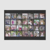 28 Foto Collage Grid - mit schwarzem Hintergrund Seidenpapier (Vorderseite)