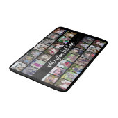 28 Foto Collage Grid - Script Text - Schwarz-weiß Badematte (Schrägansicht)