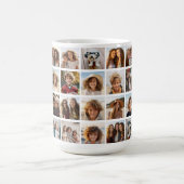 28 Foto Collage Grid - Script Text - Schwarz-weiß Kaffeetasse (Mittel)