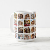 28 Foto Collage Grid - Script Text - Schwarz-weiß Kaffeetasse (Vorderseite Links)