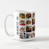 28 Foto Collage Grid - Script Text - Schwarz-weiß Kaffeetasse (Links)