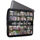28 Foto Collage Grid - Script Text - Schwarz-weiß Laptopschutzhülle (Vorne Rechts)