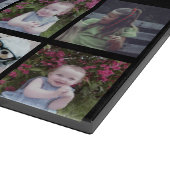 28 Foto Collage Grid - Script Text - Schwarz-weiß Schneidebrett (Ecke)