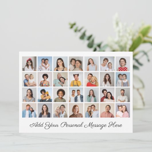 28 Foto Collage Hinzufügen Sie Ihre eigene Grußkar (Stehend Vorderseite)