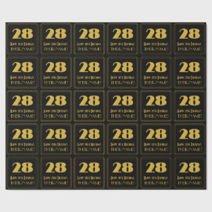 28. Geburtstag – Art Deco inspiriertes Aussehen "2 Geschenkpapier
