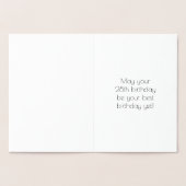 28. Geburtstag ~ Art-Déco-Stil "28" & Individuelle Folienkarte (Innenseite)