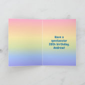 28. Geburtstag: Farbiger Regenbogen # 28, Individu Karte (Innenseite)