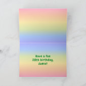 28. Geburtstag: Farbiger Regenbogen # 28, Individu Karte (Innenseite)