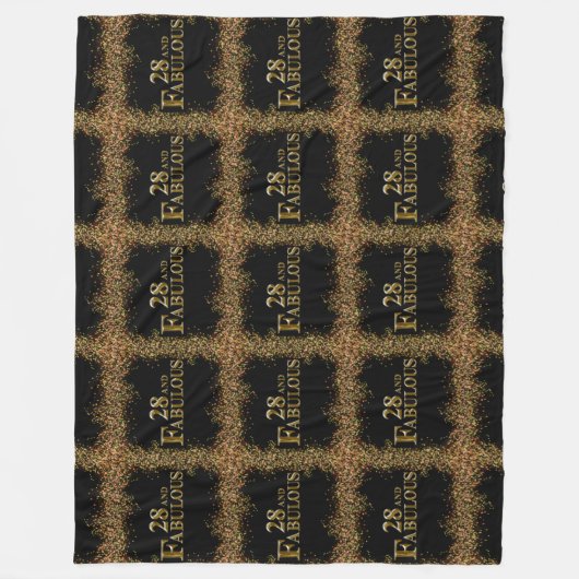 28. Geburtstag Fleecedecke (Vorderseite)