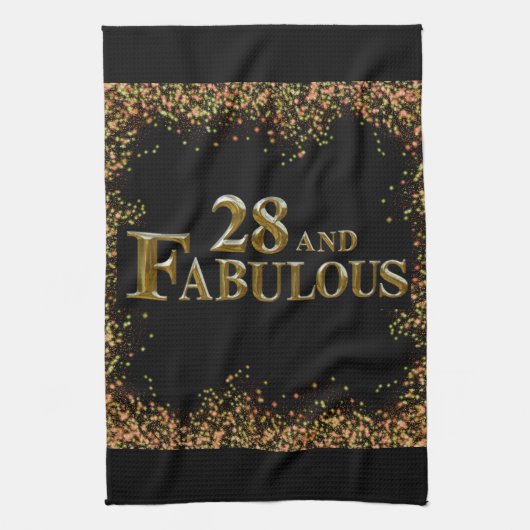 28. Geburtstag Geschirrtuch (Vertikal)