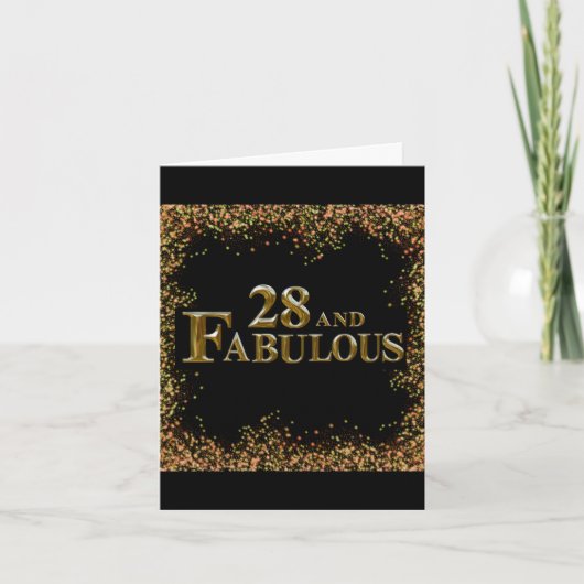28. Geburtstag Karte (Vorderseite)