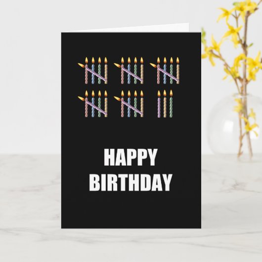 28. Geburtstag mit Kerzen Karte (Gelbe Blume)