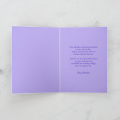 28. Geburtstag mit Lila Formen hinzufügen Karte (Innenseite)