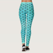 28. Geburtstag oder Jubiläum Pfauenfedern Leggings (Rückseite)