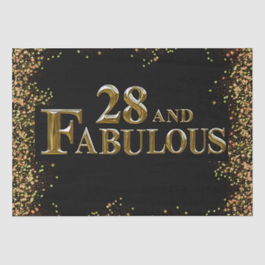 28. Geburtstag Seidenpapier (Vorderseite)