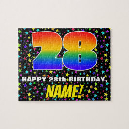28. Geburtstag — Spaß, farbenfrohe Sternenweltenmu Puzzle