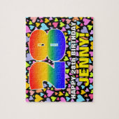 28. Geburtstag — Spaß, Liebende Herzformen + "28" Puzzle (Vertikal)