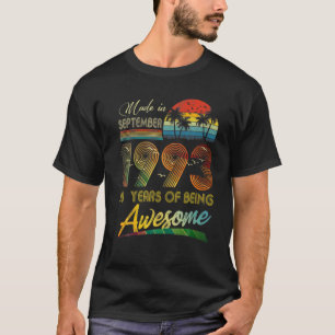28. Geburtstag Vintag Retro September 1993 28 Jahr T-Shirt