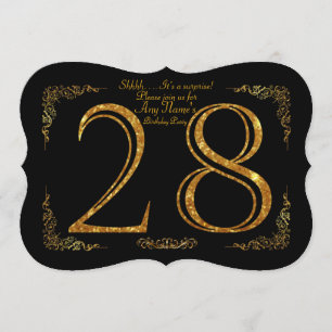 28., Geburtstags-Party 28., großes Gatsby, Einladung