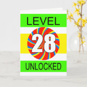 28. Geburtstagscomputer-Gamer Karte (Gelbe Blume)