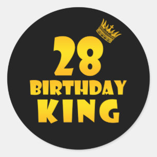 28. Geburtstagsgeschenk für 28 Jahre alt Geburtst Runder Aufkleber
