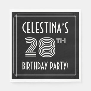 28. Geburtstagsparty: Art-Déco-Stil + Individuelle Serviette