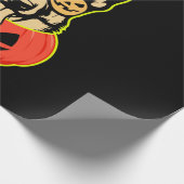 28 German Shepherd In Scary Pumpkin Shirt Funny Cu Geschenkpapier (Ecke)