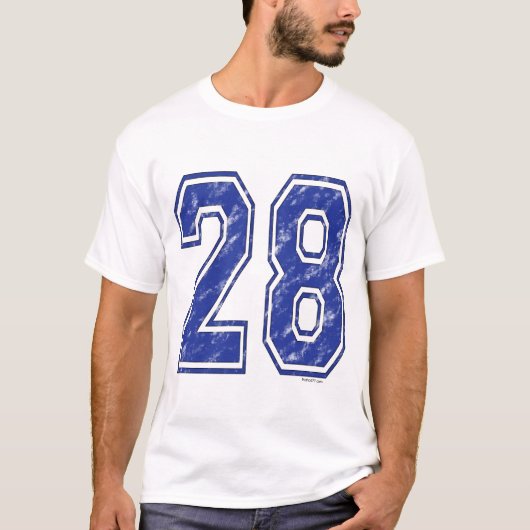 28 Gewohnheit Jersey T-Shirt (Vorderseite)