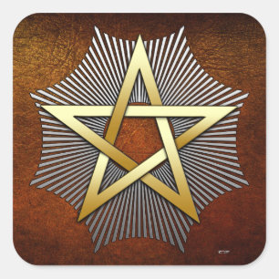 28. Grad: Ritterführer des Tempels Quadratischer Aufkleber