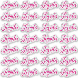 28 Hot Pink Dekorative Jennifer Aufkleber