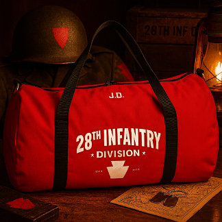 28. Infanterie-Division Tribute Personalisiert Rot Duffle Bag