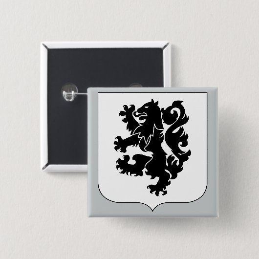 28. Infanterie-Regiment - Schwarze Löwen Button (Vorne & Hinten)