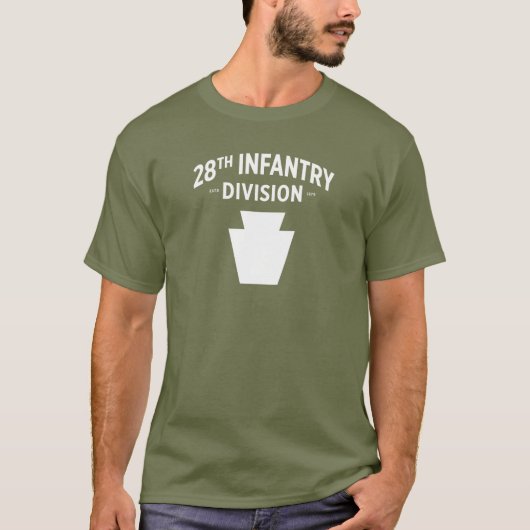28. Infanterieabteilung Abzeichen T-Shirt (Vorderseite)