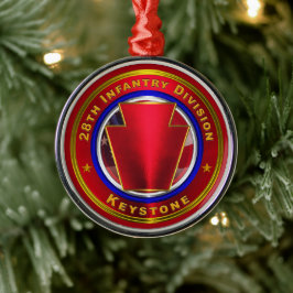28. Infanterieabteilung Weihnachten Ornament Aus Metall