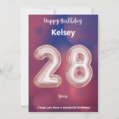 28 Jahre alte Happy Birthday Card (Rückseite)