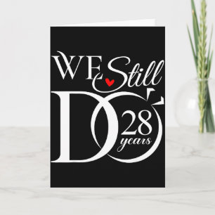 28 Jahre lustiges Paar zum 28. Hochzeitstag Karte