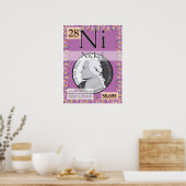 28. Nickel (Ni) Periodische Tabelle der Elemente Poster (Küche)