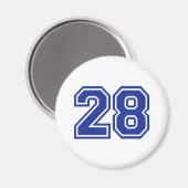 28 - Nummer Magnet (Vorderseite/Rückseite)