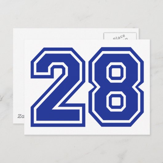 28 - Nummer Postkarte (Vorne/Hinten)