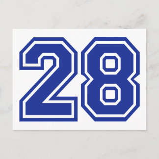 28 - Nummer Postkarte