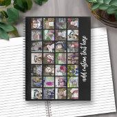 28 Photo Collage Grid - 1 Text box - black white Notizblock