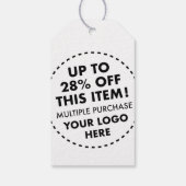 28% Rabatt auf Hochzeit bei "Graue Twine Kraft" Geschenkanhänger (Rückseite)