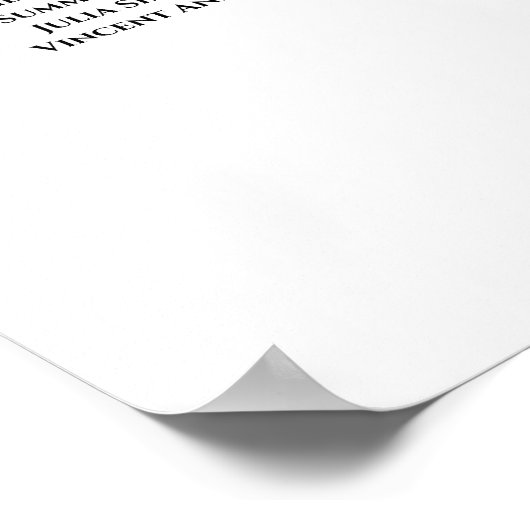 28 Tabelle Blue Boho Blütensitzkarte Poster (Ecke)