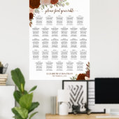 28 Tabelle Rustikale Fall-Rose Hochzeitstabelle Poster (Heimbüro)