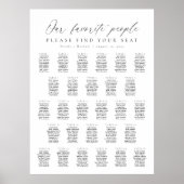 28 Tabellen Unsere Lieblings-Sitzkarte Poster (Vorne)