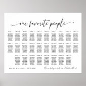 28 Tabellen Unsere Lieblings-Sitzplan Poster (Vorne)