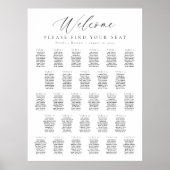 28 Tables Willkommens-Sitzplan Poster (Vorne)