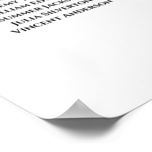 28 Tafel Champagner Blush Boho Bläsertisch Seating Poster (Ecke)