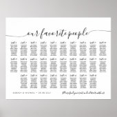 28 Tisch Elegant unsere Lieblings-Sitzkarte Poster (Vorne)